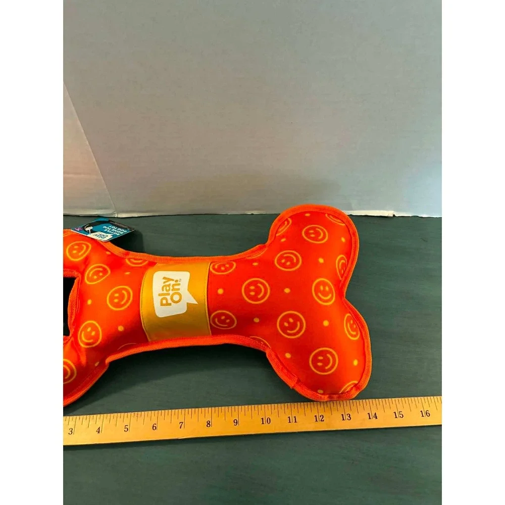 Play On Bottle Bone Tug Dog Toy Large Orange NWT Smiley Face Water Bottle Sleeve